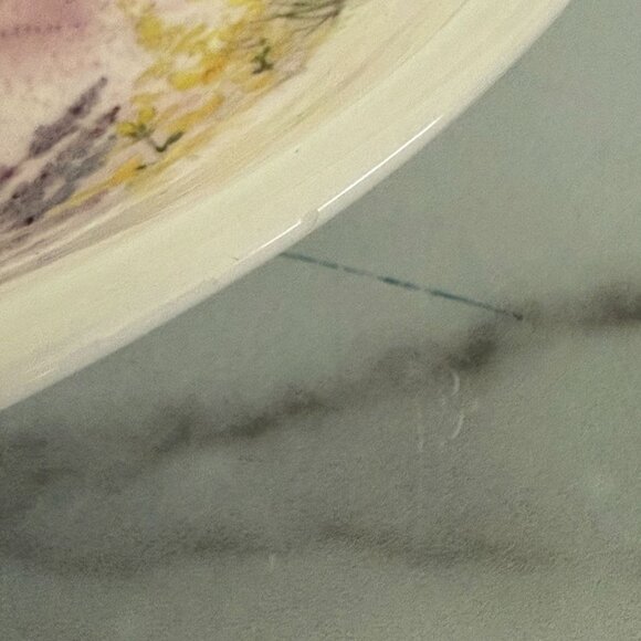 Hand-Painted Italian Ceramic Bowl With Lavender Field Design By Opificio Etico R - Picture 4 of 7